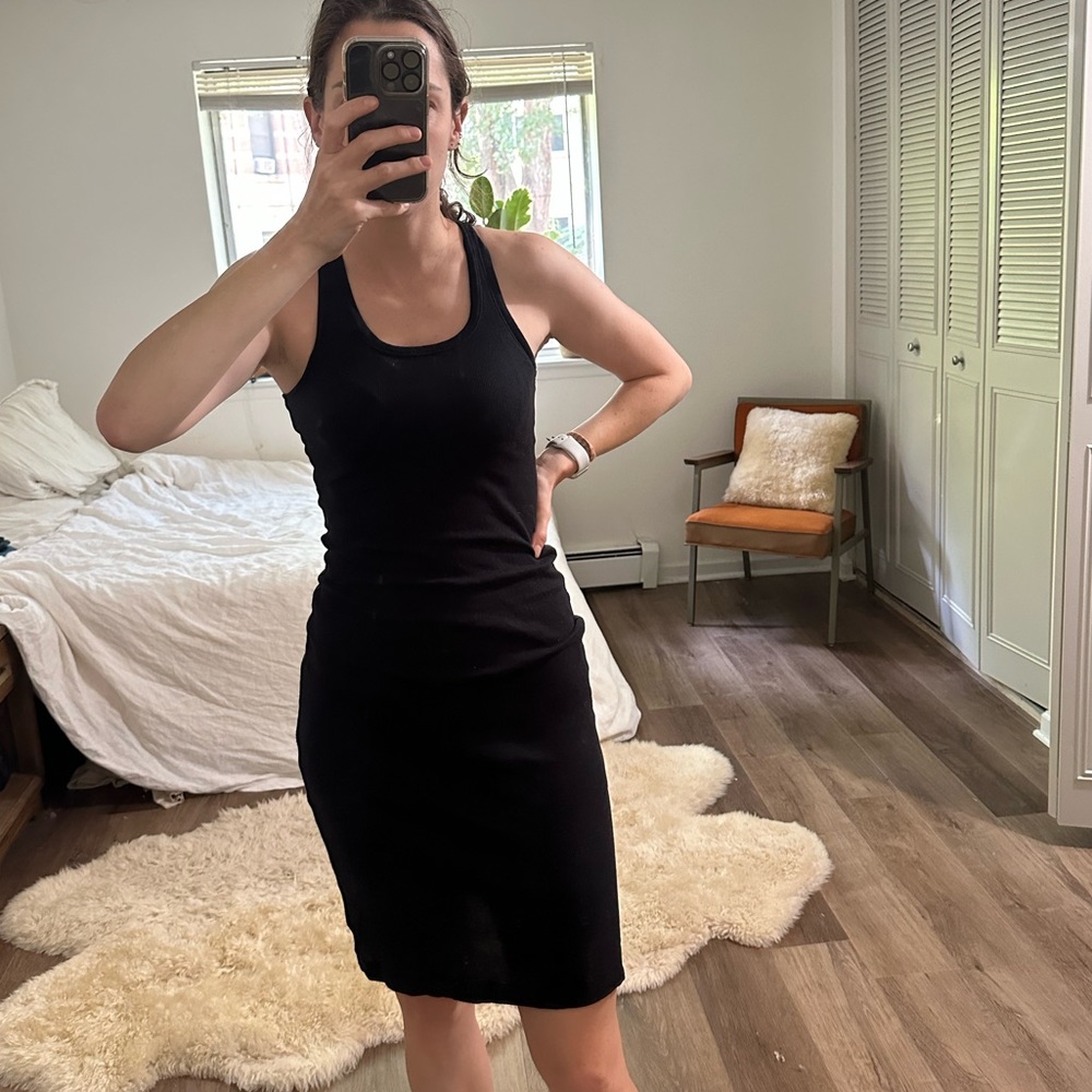 Splendid Black Cotton T-Shirt Tank Dress, Size Small